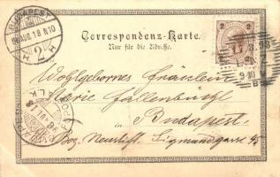 1898 Linz, Franz Josefs Platz / square, Trinity statue, shops