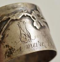 Díszes ezüst (Ag.) szalvétagyűrű, jelzett, d: 5 cm, nettó 45,1 g