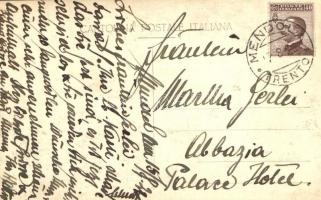 ~1925 Mendola (Trento, Sütirol), Tennisplatz / tennis court. photo