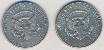 Amerikai Egyesült Államok 1968D 1/2$ Ag "Kennedy" (2x) T:2
USA 1968D 1/2 Dollar Ag "...