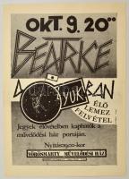 1988 Beatrice koncert - Fekete Lyuk alternatív zenei klub, plakát, szép állapotban, 41,5×30 cm