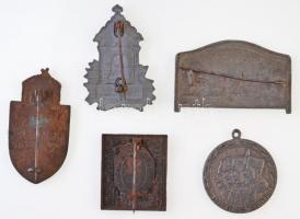 Osztrák-Magyar Monarchia 5db-os vegyes jelvény tétel, benne 1914-1916. "Két év a harcmezőn 1914...