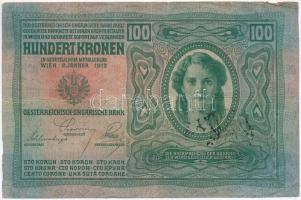 1912. 100K fekete "ROMANIA TIMBRU SPECIAL" felülbélyegzéssel T:III