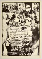 1989 Független Adó, Petőfi Velorex, Zámbó Heppy Dead Band koncertek - Fekete Lyuk alternatív zenei klub, plakát, szép állapotban, 41×29,5 cm
