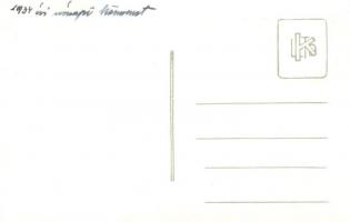 1934 Budapest, Úrnapi körmenet. Eredeti fotó felvétel / Corpus Domini procession in Budapest. photo