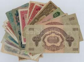Vegyes 24db-os magyar bankjegy tétel a korona, pengő és forint időszakokból T:III,III-