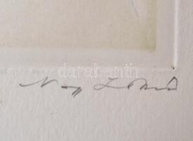 Nagy Zoltán (1916-1987): Kádár János. Rézkarc, papír, jelzett, 25×19 cm