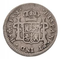 Mexikó / Spanyol gyarmat 1798FM 1/2R "IV. Károly" (1,62g) T:2- 
Mexico / Spanish Colony 1...