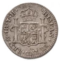 Mexikó / Spanyol gyarmat 1806TH 1R "IV. Károly" (3,35g) T:2 
Mexico / Spanish Colony 1806...