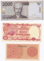 Indonézia 1964. 25s + 1984. 100R + 2009. 2000R T:I
Indonesia 1964. 25 Sen + 1984. 100 Rupiah + 2009...