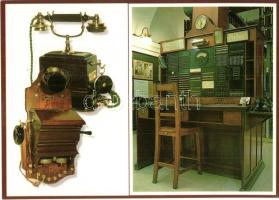 12 db modern telefon és posta motívumlap / 12 modern telephone and post office motive cards