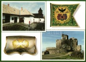 12 db modern telefon és posta motívumlap / 12 modern telephone and post office motive cards