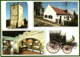 12 db modern telefon és posta motívumlap / 12 modern telephone and post office motive cards