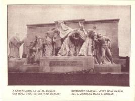 1927 Budapest V. Kossuth szobor leleplezésének emlékére. Kinyitható lap belül Electrolux pécsi reklámmal