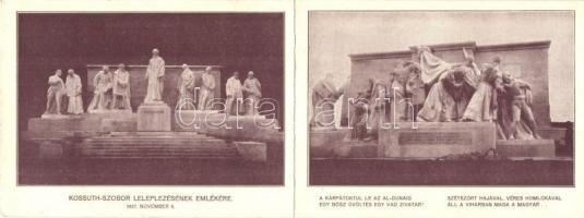1927 Budapest V. Kossuth szobor leleplezésének emlékére. Kinyitható lap belül Electrolux pécsi reklá...