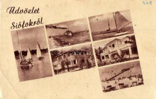 Siófok - 7 db modern városképes lap / 7 modern town-view postcards