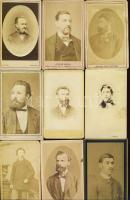 1860-1900 9db férfi arc- és mellkép