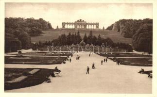 Vienna, Wien; Schönbrunn, Blumenparterre, Neptungrotte und Gloriette / castle park