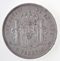 Spanyolország 1888MP-M 5P Ag "XIII. Alfonz" T:1-,2
Spain 1888MP-M 5 Pesetas Ag "Alfo...