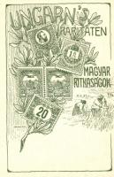 Ungarns Raritäten / Magyar ritkaságok. Hungaria bélyegkereskedés kiadása / Hungarian stamp rarities. Art Nouveau, floral, So. Stpl s: Lehnert