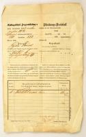 1868 Szegvár adó tartozás miatti zálogolási jegyzőkönyv