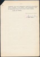 1964 Kádár János (1912-1989) személyes hangú, saját kézzel aláírt levele Vas Zoltán (1903-1983) író,...