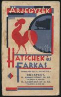 1929 Bp., Hatschek és Farkas Fényképészeti Szaküzletének árjegyzéke, képekkel, reklámokkal, 96p