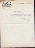 1903-1931 A Független Újság, a Fővárosi Tudósító és Az Est fejléces levélpapírjára írt levelek, 3 db