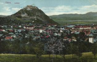 Déva, Deva; látkép, vár. Kiadja Hirsch Adolf / general view, castle (Rb)