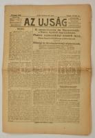 1919 Az Újság ferbruár 14. száma Fiume sorsáról való tudósítással