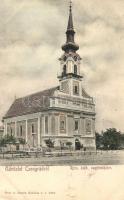 1906 Csongrád, Római katolikus nagy templom. Bozó és Jusztin kiadása (ázott wet damage)