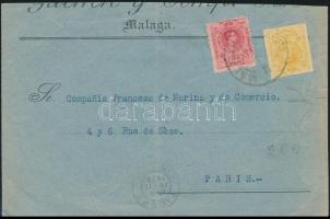 Imperforate 15c stamp on cover to Paris, Vágott 15c bélyeg levélen Párizsba