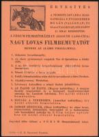 cca 1920-1940 Urlovasok Szövetkezete Budapest nevezési zárnap + Nemzeti Lovarda Nagy Lovas filmbemut...