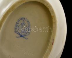 Herendi virág mintás tálka, kézzel festett, jelzett, apró kopással, 7,5×5,5 cm