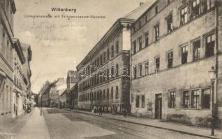 Wittenberg, Collegienstrasse mit Friedericianum-Kaserne / street view with military barracks (EK)