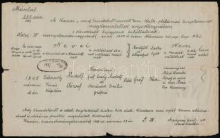 1894 Csáky családdal kapcsolatos német nyelvű okmány