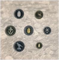 2008. 1Ft-100Ft (7xklf) "Búcsú az egy- és kétforintostól" forgalmi sor dísztokos szettben ...