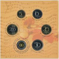 2009. 5Ft-200Ft "Haydn" (7xklf) forgalmi érme sor, benne "Joseph Haydn" Ag emlék...
