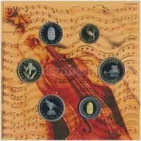 2009. 5Ft-200Ft "Haydn" (7xklf) forgalmi érme sor, benne "Joseph Haydn" Ag emlék...