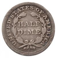 Amerikai Egyesült Államok 1843. 1/2d Ag T:2- ph. 
USA 1843. 1/2 Dime Ag C:VF edge error
Krause KM#...