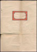 1939 Dabóczy Márton: Az 1939. évi Emléklapos tisztképző tanfolyam krónikája, 13 gépelt oldal, a címlap hátoldalán a szerző sajátkezű dedikációjával Kiss Pista tizedes komának, szakadásokkal.