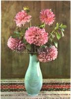 40 db MODERN virágos üdvözlőlap / 40 modern flower greeting motive postcards