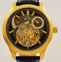 Graf von Monte Wehro automata karóra, látványos, nagyméretű, új bőr szíjjal. Nem hordott állapotban....