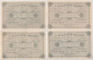 Németország / Weimari Köztársaság / Hannover 1923. 1.000.000M, "Ba" 6 jegyű sorszámmal (2x...