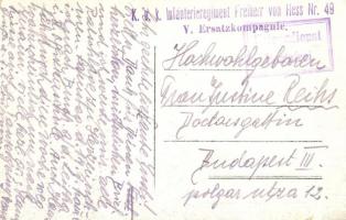 Vienna, Wien I. Kärntnerstrasse, tram + 'K. u. K. Infanterieregiment Freiherr von Hess Nr. 49. ...