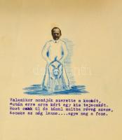 cca 1930-1940 Erotikus, pajzán kollázsokkal illusztrált versikék, 1 (előszó)+28 lap, az kettőn a rár...