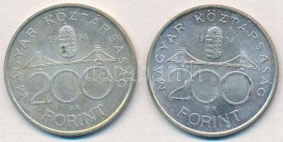 1994. 200Ft Ag "Deák" (2x) T:2