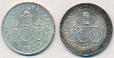 1994. 200Ft Ag "Deák" (2x) T:2 patina