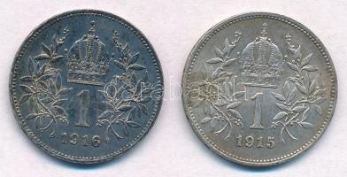 Ausztria 1915-1916. 1K Ag "Ferenc József" (2xklf) T:2,2- patina
Austria 1915-1916. 1 Coro...