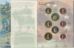 2004. 1c-2E "Euro próbaveretek" (8xklf) fémpénz szettben, díszkiadás T:BU